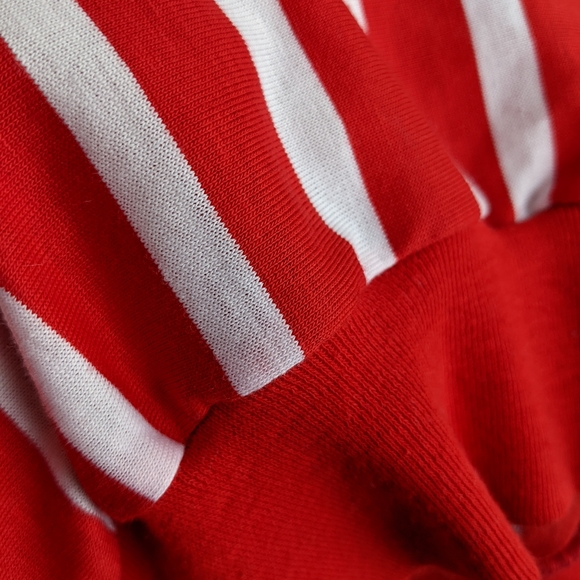 Vintage striped v-neck light knit synthetic top Sears The Fashion Place - Picture 8 of 8